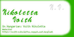 nikoletta voith business card